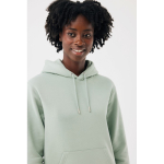 Sweat à capuche unisexe en molleton brossé 340 g/m² Iqoniq Joshua couleur vert olive cinquième vue avec modèle