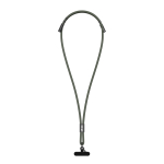Câble pour téléphone type tour de cou, charge USB-C vers USB-C 60 W couleur vert avec zone d'impression