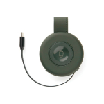 Chargeur sans fil écologique pliable 2 en 1 avec USB-C et 15 W couleur vert troisième vue