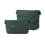 Trousse de toilette extensible en plastique recyclé avec zip 7 L couleur vert troisième vue