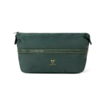 Trousse de toilette extensible en plastique recyclé avec zip 7 L couleur vert vue avec logo