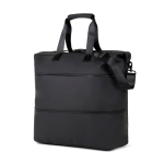 Sac de voyage extensible de week-end en polyester recyclé 54 L couleur noir deuxième vue