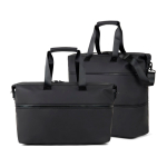 Sac de voyage extensible de week-end en polyester recyclé 54 L couleur noir troisième vue
