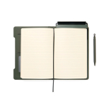 Carnet rechargeable A5 avec support pour téléphone, pages lignées couleur vert deuxième vue