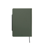 Carnet rechargeable A5 avec support pour téléphone, pages lignées couleur vert quatrième vue