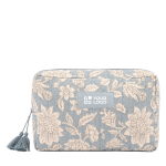 Trousse en coton et polyester avec imprimé premium 220 g/m² couleur bleu avec zone d'impression