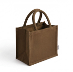 Sac en coton recyclé avec intérieur laminé 220 g/m² couleur marron vue détaillée