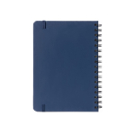 Set carnet A5 en PU et stylo aluminium à encre bleue couleur bleu marine vue détail 11