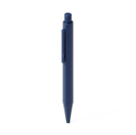 Set carnet A5 en PU et stylo aluminium à encre bleue couleur bleu marine quatrième vue