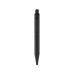 Stylo en aluminium à bouton-poussoir avec encre bleue couleur noir troisième vue
