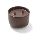 Bougie parfumée en céramique à double mèche bois 320 g couleur marron cinquième vue