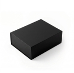 Boîte cadeau rigide en carton à fermeture magnétique 1200 g/m² couleur noir deuxième vue