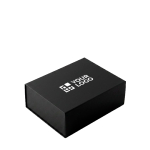 Boîte cadeau rigide en carton à fermeture magnétique 1200 g/m² couleur noir avec zone d'impression