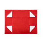 Boîte cadeau rigide en carton à fermeture magnétique 1200 g/m² couleur rouge quatrième vue