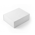 Boîte cadeau rigide en carton à fermeture magnétique 1200 g/m² couleur blanc troisième vue