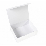 Boîte cadeau rigide en carton à fermeture magnétique 1200 g/m² couleur blanc quatrième vue