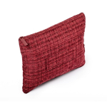 Trousse plate bouclée en polyester avec zip 270 g/m² couleur bordeaux quatrième vue