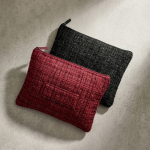 Trousse plate bouclée en polyester avec zip 270 g/m² première vue