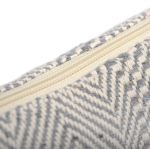 Trousse plate en coton recyclé à chevrons 530 g/m² couleur gris troisième vue