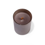 Bougie parfumée en céramique mate avec mèche en bois 140 g couleur marron quatrième vue