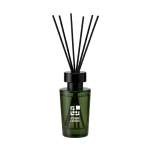 Diffuseur à bâtonnets en verre teinté parfumé 80 ml couleur vert avec zone d'impression