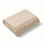Grande couverture en acrylique et viscose au toucher doux 250 g/m² couleur marron troisième vue