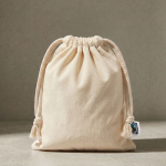 Petit sac en coton Fairtrade finition naturelle 105 g/m² première vue