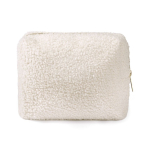 Trousse en polyester finition sherpa avec zip 360 g/m² couleur naturel sixième vue