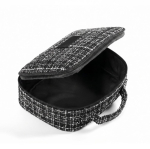 Trousse effet tweed en polyester à grande ouverture 270 g/m² couleur noir deuxième vue