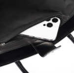 Sac premium en similicuir à fermeture magnétique 520 g/m² couleur noir deuxième vue