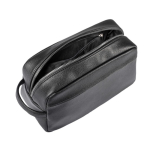 Trousse en PU avec zip et double poche intérieure 200 g/m² couleur noir sixième vue