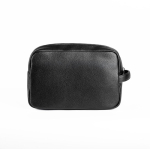 Trousse en PU avec zip et double poche intérieure 200 g/m² couleur noir vue détail 2