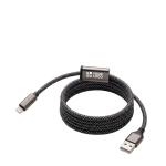 Câble magnétique USB-C charge rapide 125 cm et 60 W couleur noir avec zone d'impression