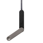 Câble USB-C 100 cm avec support téléphone intégré 10 W couleur noir troisième vue