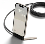 Câble USB-C 100 cm avec support téléphone intégré 10 W couleur noir cinquième vue