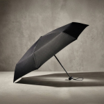 Parapluie pliable compact en polyester avec étui rigide Ø92 cm couleur noir vue détail 5 