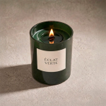 Bougie parfumée en céramique brillante, mèche bois 140 g couleur vert quatrième vue
