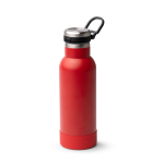 Bouteille en acier inoxydable recyclé avec bouton d’ouverture 480ml couleur rouge première vue d'usage
