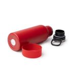Bouteille en acier inoxydable recyclé avec bouton d’ouverture 480ml couleur rouge vue détaillée 3