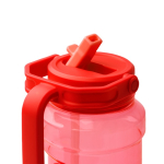 Gourde de sport en plastique avec paille rabattable et poignée 1.5L couleur rouge vue détaillée 1