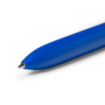 Stylo avec clip pince assorti, plastique mat et encre bleue couleur bleu roi vue détaillée 1