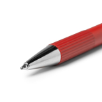 Stylo en aluminium recyclé à finition mate et encre bleue couleur rouge vue détaillée 1