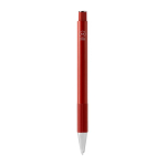 Stylo en aluminium recyclé à finition mate et encre bleue couleur rouge