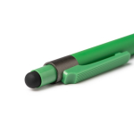 Stylo à bille en aluminium avec embout tactile et encre bleue couleur vert vue détaillée 2