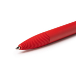 Stylo à bille en aluminium avec détails translucides et encre bleue couleur rouge vue détaillée 1