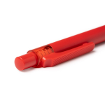 Stylo à bille en aluminium avec détails translucides et encre bleue couleur rouge vue détaillée 2