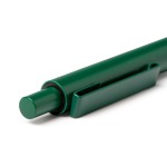 Stylo à bille en aluminium finition mate avec recharge jumbo et encre bleue couleur vert vue détaillée 2