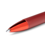 Stylo à bille en aluminium avec finition métallique mate et encre bleue couleur rouge vue détaillée 1