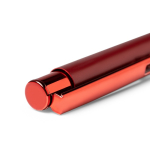 Stylo à bille en aluminium avec finition métallique mate et encre bleue couleur rouge vue détaillée 2
