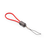Porte-clés avec câble de charge et transfert de données, connexion type C 60W couleur rouge première vue d'usage